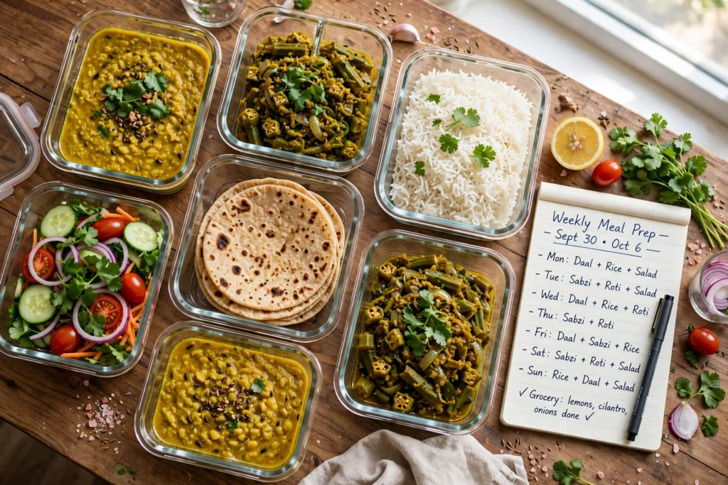 Weekly desi meal plan – 7 day budget menu for Pakistani families