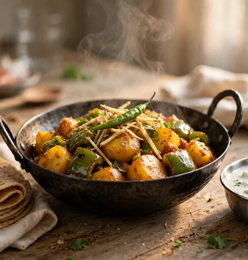 Aloo Shimla Mirch – potatoes with green peppers