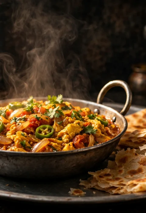 Anda bhurji – desi spiced scrambled eggs