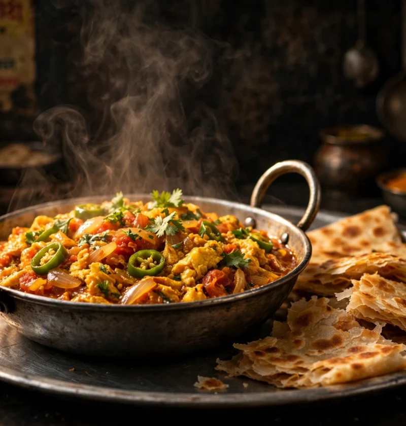 Anda bhurji – desi spiced scrambled eggs