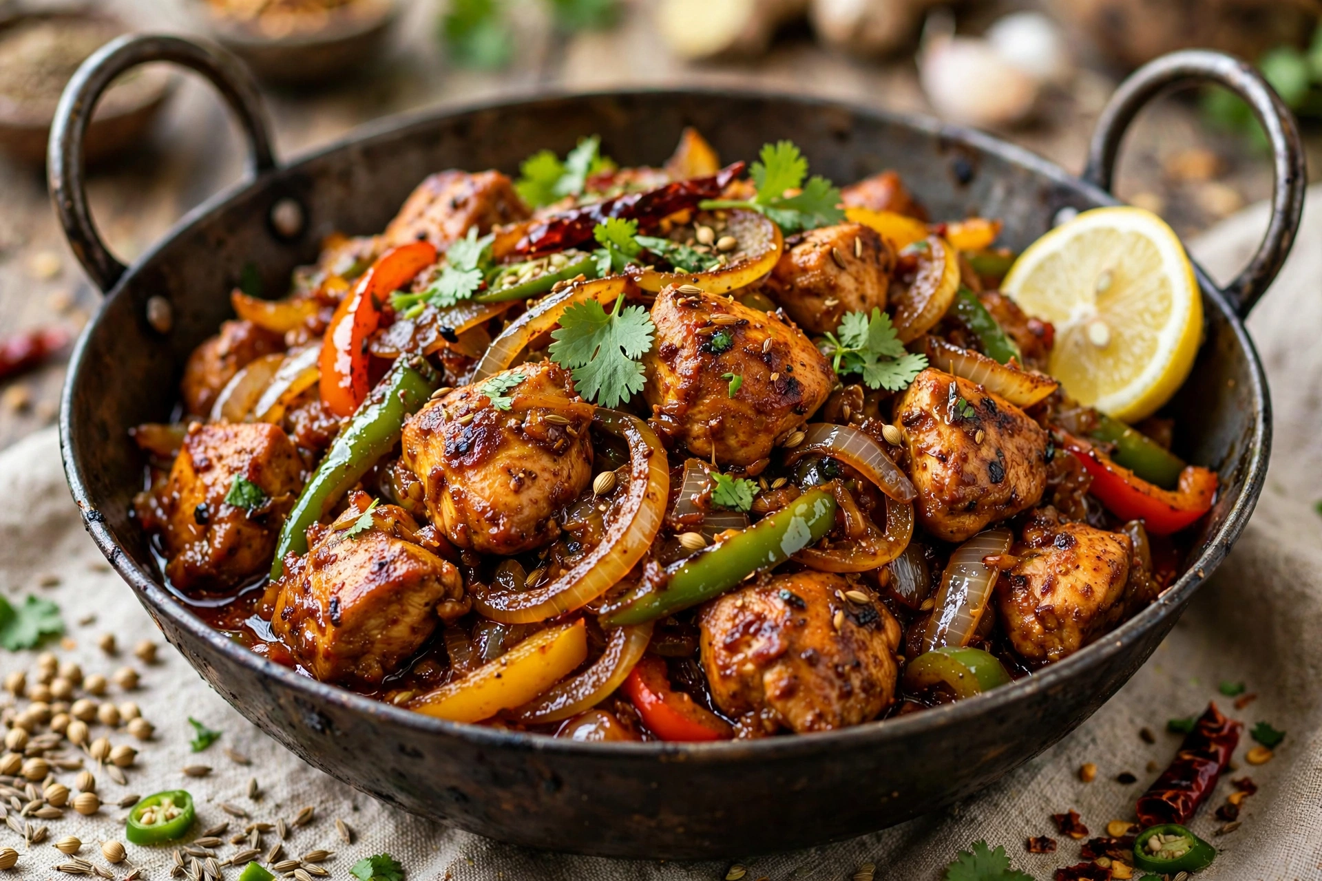 Chicken Jalfrezi – smoky stir-fry curry with peppers
