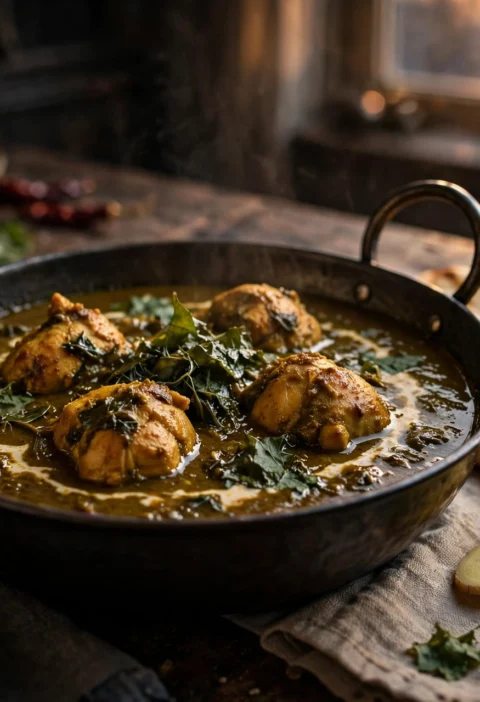 Chicken Methi – chicken in fenugreek gravy