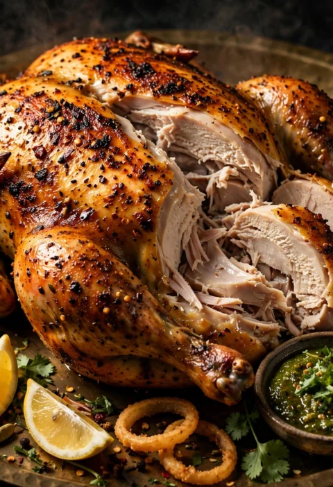 Chicken steam roast – golden whole chicken with crisp skin