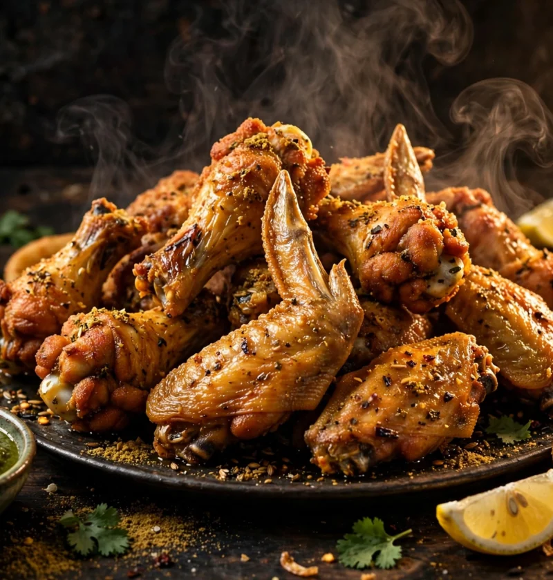 Chicken wings – crispy desi fried wings with chaat masala