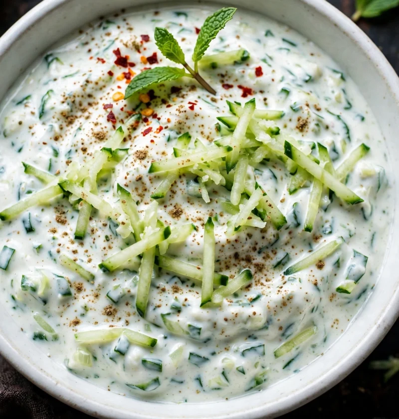 Cucumber raita – cool creamy raita bowl with roasted cumin
