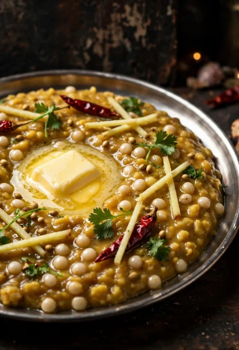 Daal mash – buttery white lentils with ginger butter tadka
