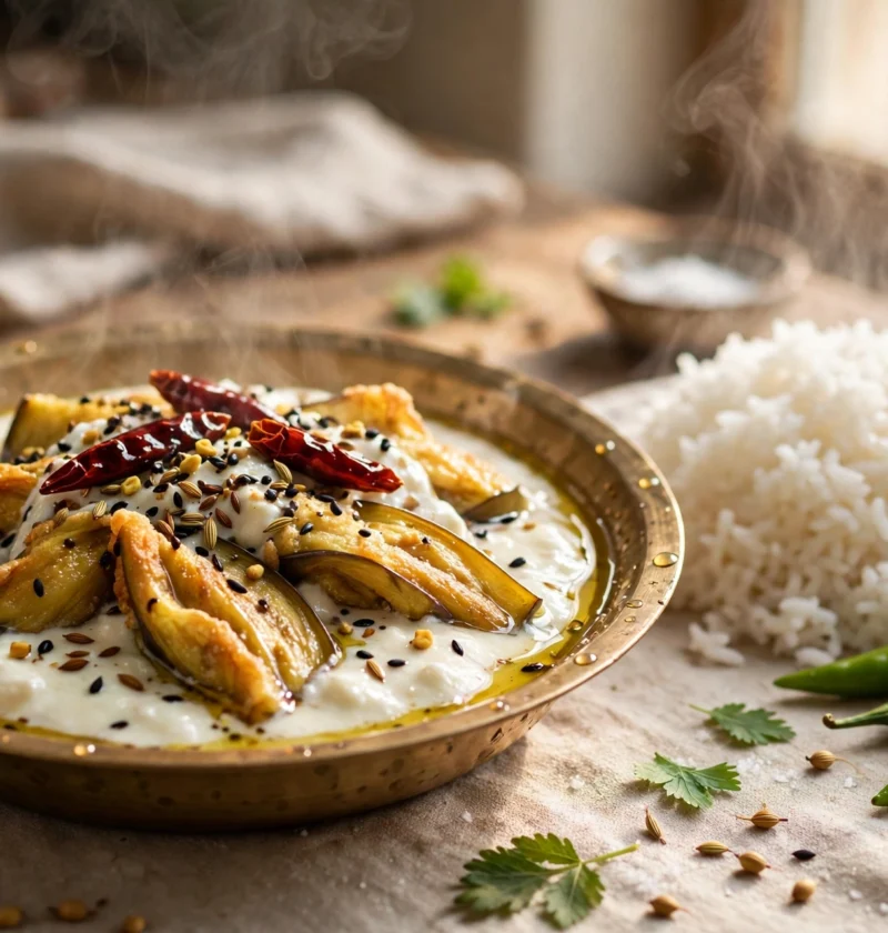Doi Begun – eggplant in spiced yogurt gravy