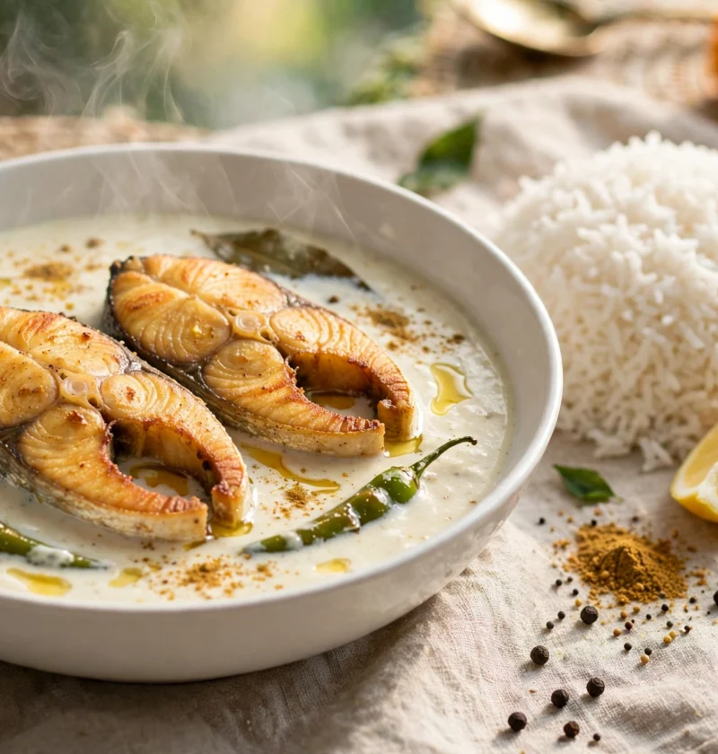 Doi Maach – fish steaks in silky yogurt gravy