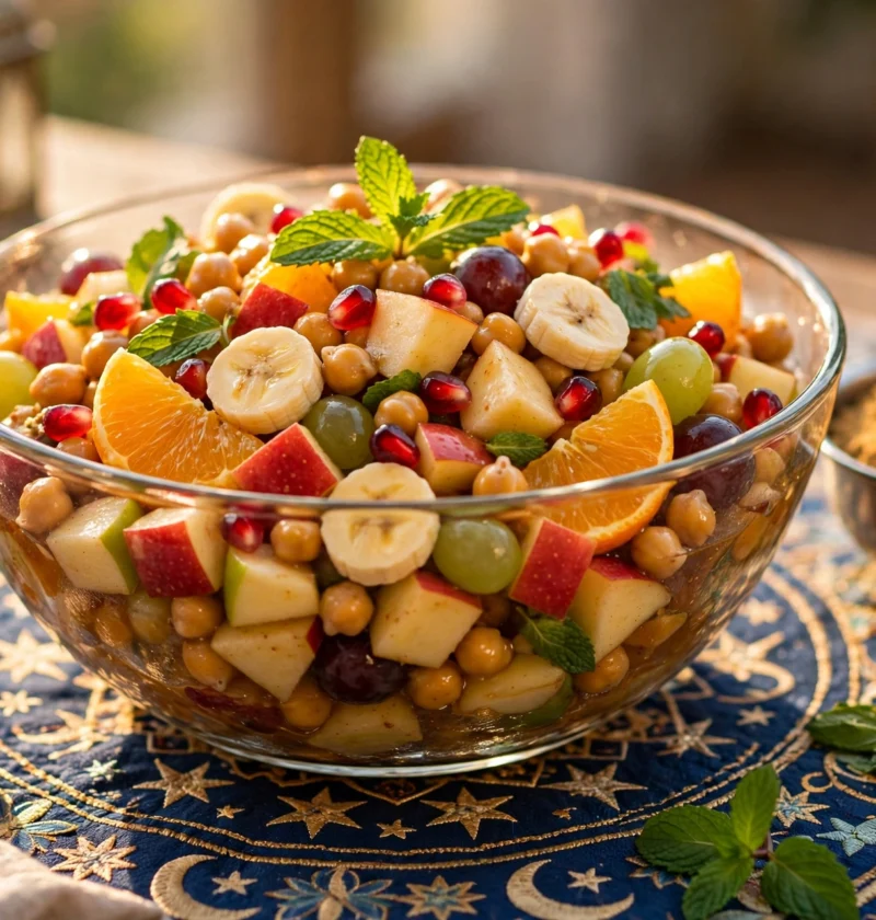 Fruit Chaat – colorful iftar fruit bowl with chaat masala