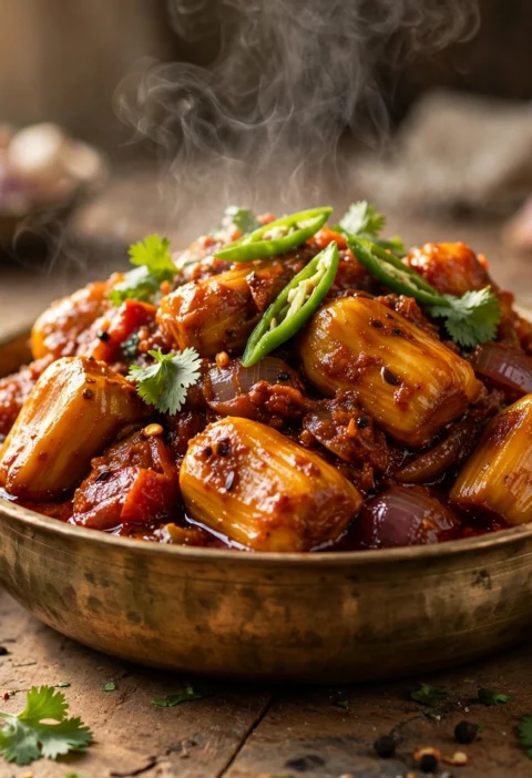 Kathal Ki Sabzi – jackfruit chunks in onion-tomato masala