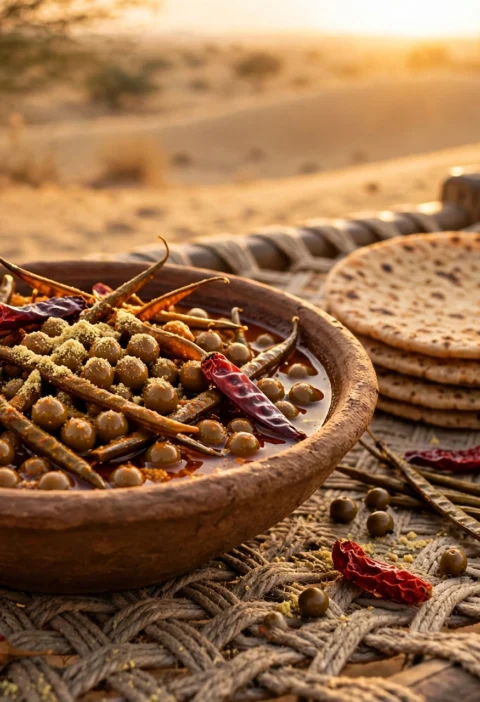Ker Sangri – desert berries and beans in spiced oil