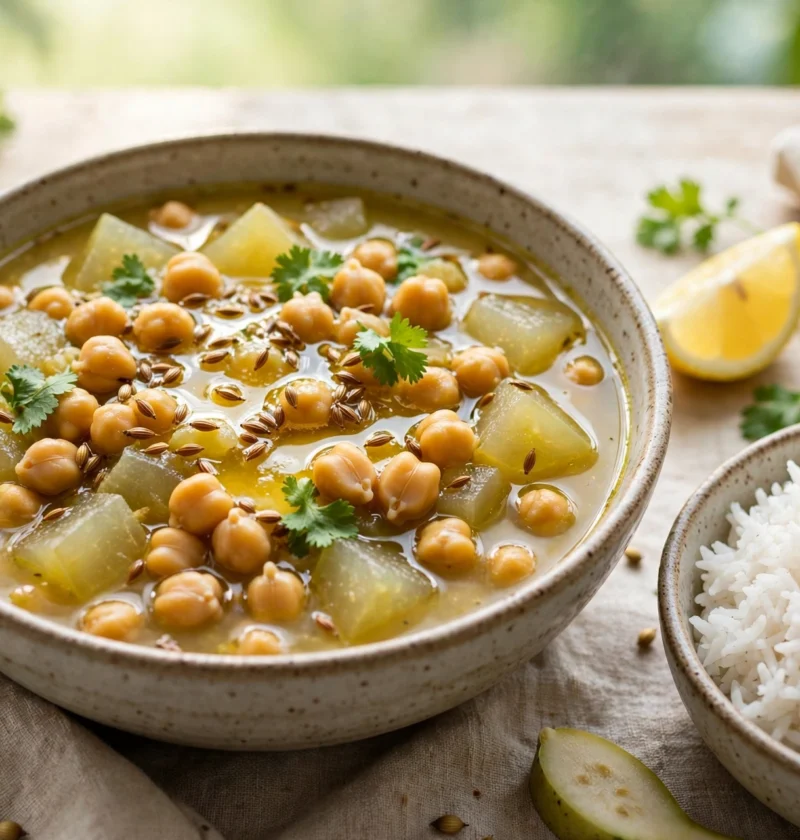 Lauki chana daal – bottle gourd with split chickpeas