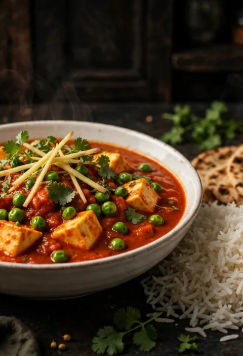 Matar paneer – homestyle peas and paneer curry