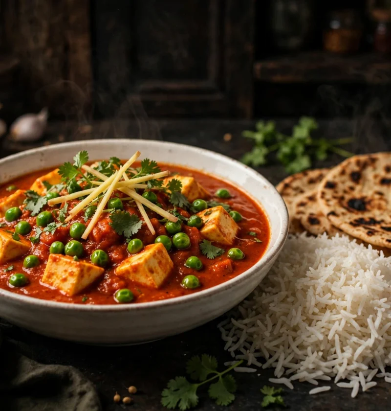 Matar paneer – homestyle peas and paneer curry