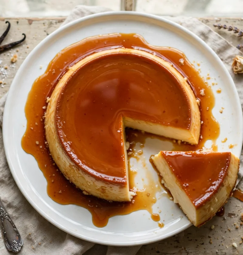 Caramel Custard – set custard with glossy amber caramel sauce.