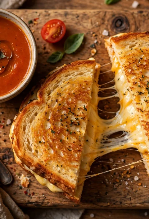 Cheese sandwich recipe – golden grilled cheese sandwich with molten cheese stretching