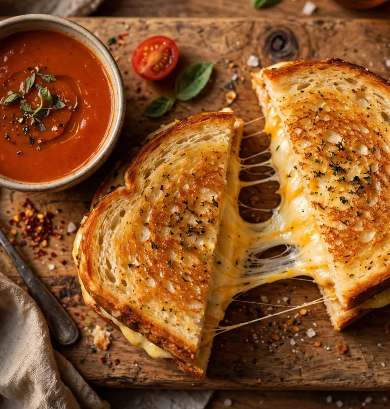 Cheese sandwich recipe – golden grilled cheese sandwich with molten cheese stretching