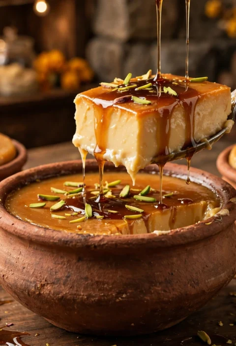 Mishti Doi – caramel set yogurt in clay pots