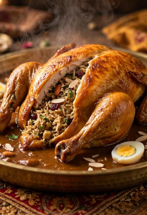 Murgh Musallam – whole stuffed chicken in rich gravy