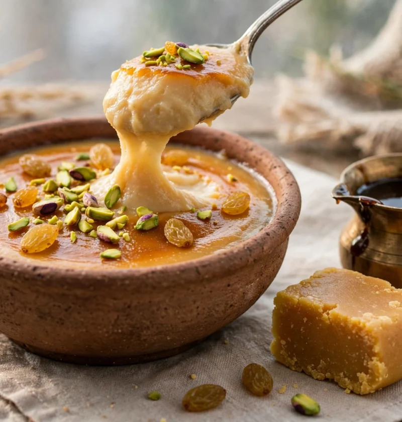 Nolen Gurer Payesh – jaggery rice pudding