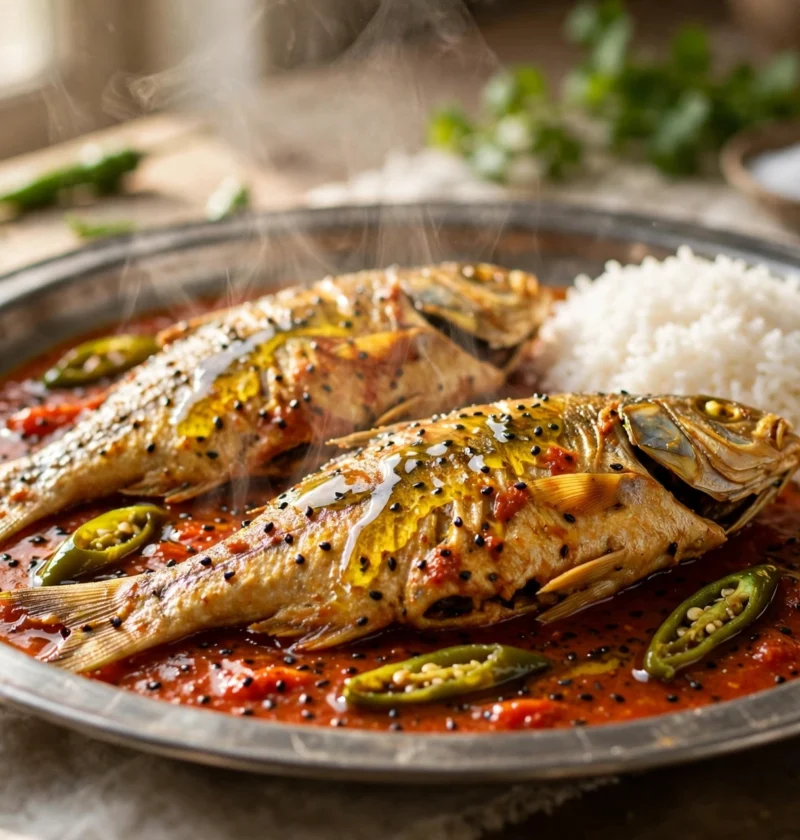 Pabda Jhal – pabda fish in fiery tomato gravy