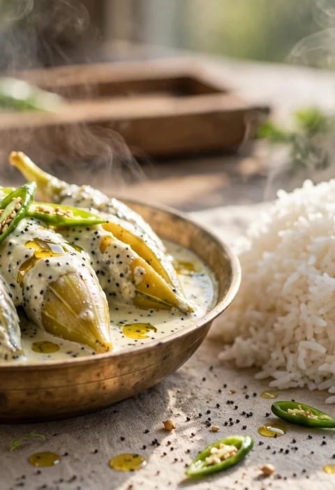 Potol Posto – pointed gourd in poppy seed sauce