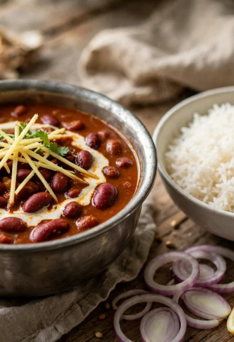 Rajma Curry – kidney beans in thick tomato gravy